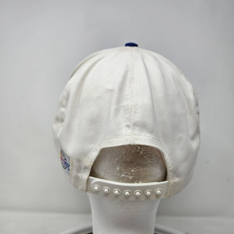 Gorra de carreras Valvoline de colección espalda a presión blanca azul NASCAR automática para hombre años 90 Foto 4 de 4