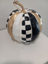 Mackenzie Childs inspired Check large pumpkin