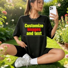 Custom Personalized T Shirt Print Your Logo Photo Text Custom Made Shirt S 3XL