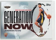 2025-26 Topps Flagship Generation Now Jeremiah Fears #GN-7 New Orleans Pelicans