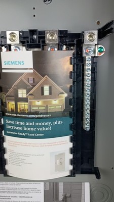 siemens neutral load center 200-amp 20-space 40-circuit main lug plug-on indoor