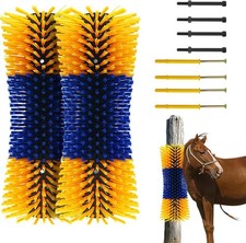 2 pcs Livestock Scratching Brush Horse Brush Triple-Sided Farm Animal Scratcher