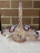 Fenton Basket Hummingbird Vicki Anderson Bill & George Fenton Signed