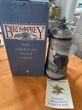 Anheuser Busch Budweiser Birds of Prey Stein AMERICAN EAGLE Limited Edition 1991