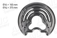 AIC Spritzblech, Bremsscheibe Hinterachse Links U.A. FüR Nissan, Opel, Renault
