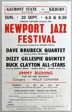 NEWPORT JAZZ FESTIVAL – rare vintage original Kilburn 1959 concert handbill