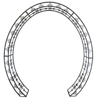 Rosenbogen Milan Oval Gartenbogen Metall Rankhilfe Rosenhilfe