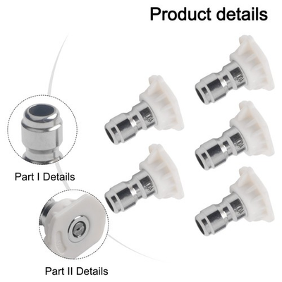 #ad White Tip Spray Nozzles 5pcs Connection Power Pressure Tips 1 4 Quick Washer $13.48