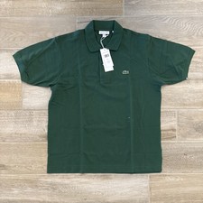 Lacoste Pique Polo Shirt L.12.12 Mens Size 5 L Green Original Classic Fit