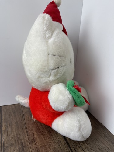 Vintage 1990 Sanrio Hello Kitty Large Sitting 15" Plush Christmas Good Condition - Picture 10 of 15