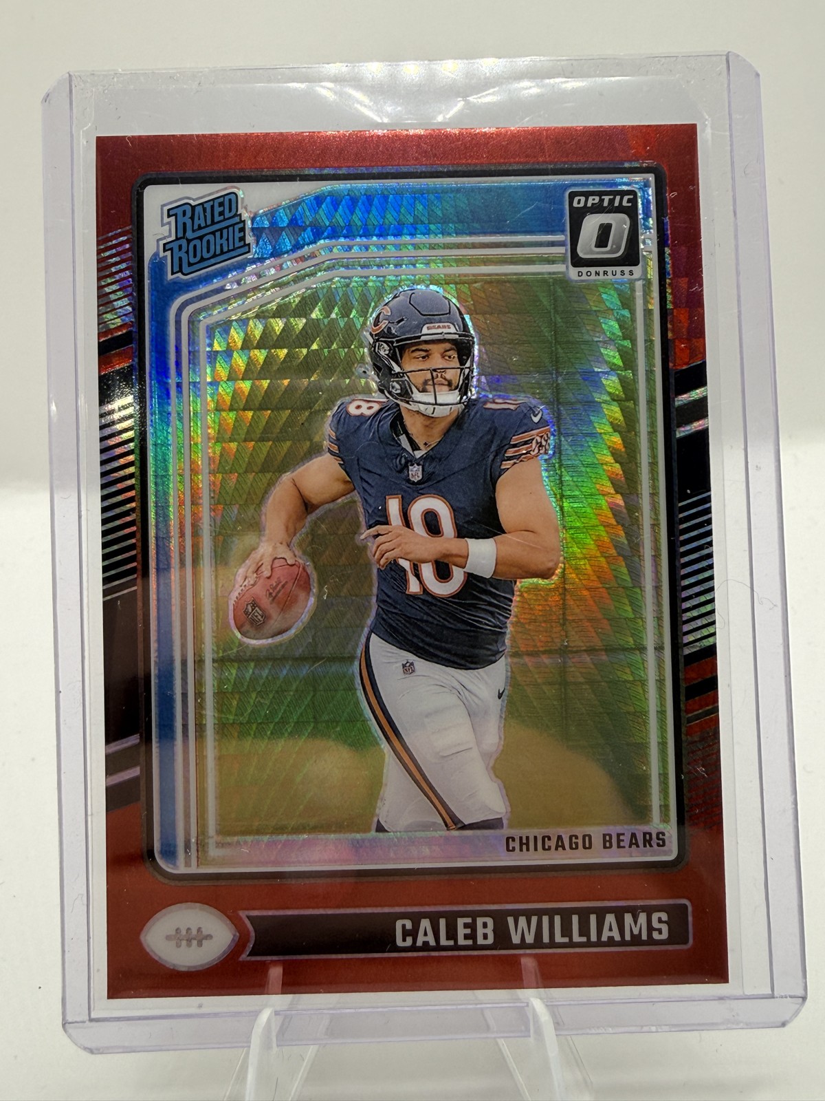 2024 Panini Donruss Optic - Rated Rookie Caleb Williams #201 Red Hyper Prizm...