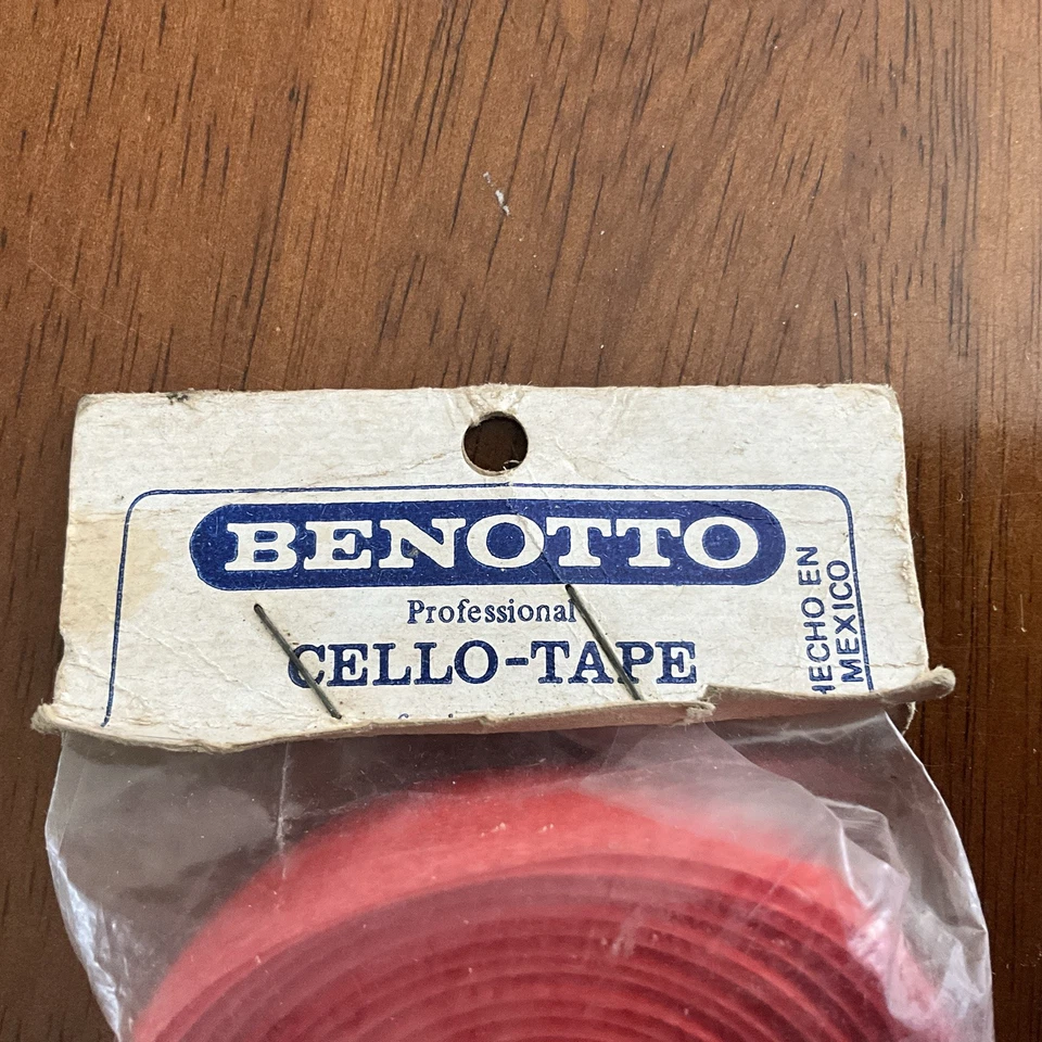 NOS/NIB Vintage Benotto Cello-Tape – Red – Cycling Bar Wrap w/ End Plugs - Image 2 of 4