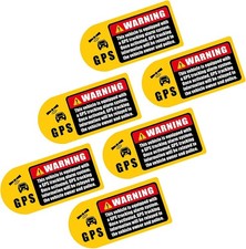 Set of 8 Warning Stickers for Car, Include 4pcs GPS Tracking Warning Stickers 