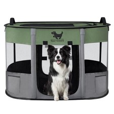 Rest-Eazzzy Dog Playpen, Foldable Kitten Playpen for Medium Dogs, Portable Pet P