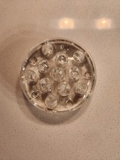 Vintage Clear Glass Flower Frog 3"x1.1/4" With 11 Holes