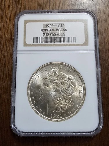 1921 Morgan Silver Dollar - NGC MS64