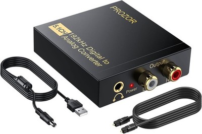 PROZOR DA Wandler 192kHz Digital Analog Konverter 5.1CH Optischer
