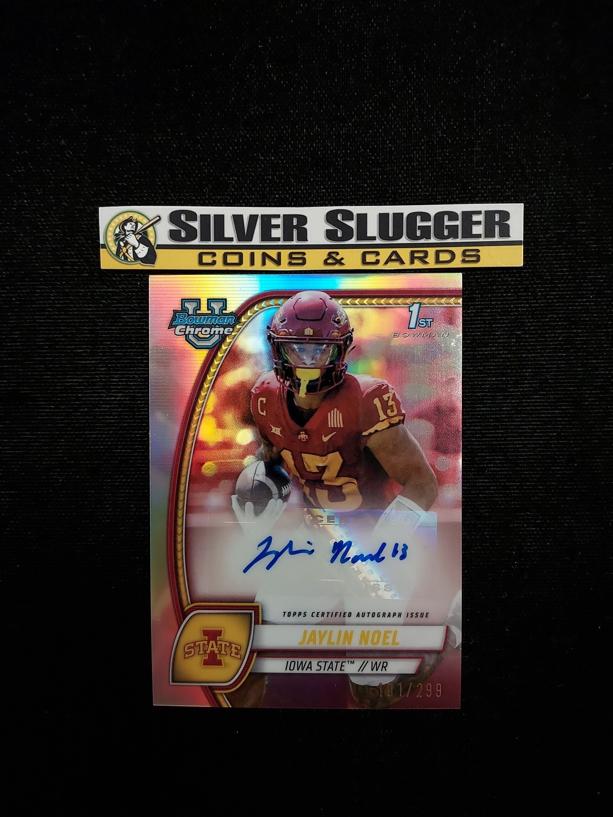 2024 Jaylin Noel 1st Bowman Chrome U Auto Refractor /299 #PA-JNO Iowa State