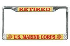 marine corps retired license plate frame made in usa
