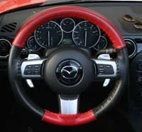 Nissan 2 Tone Leather Steering Wheel Cover Wheelskins Custom Fit & Color s - Image 3 of 4