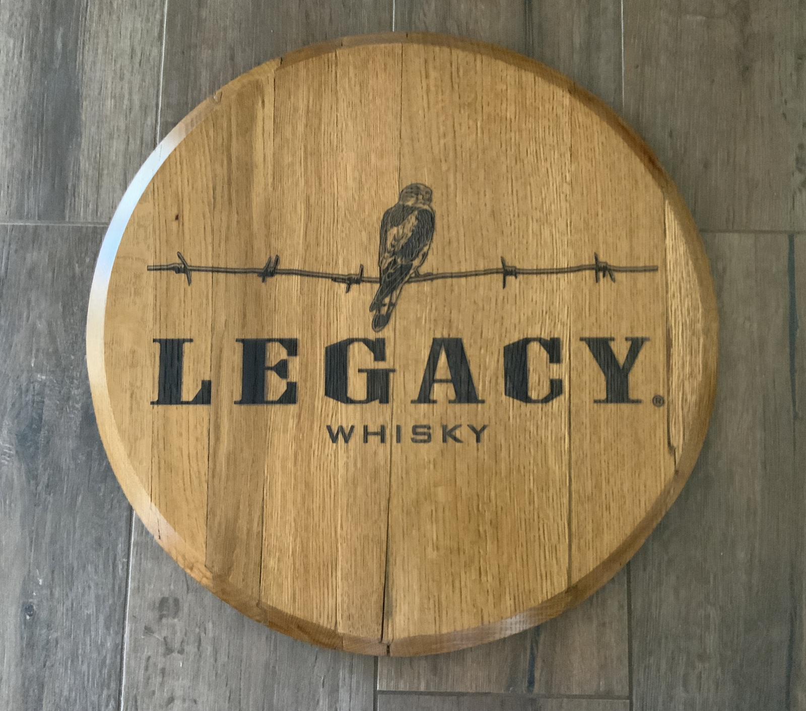 Vintage Whisky Barrel Wooden Sign for Home Decor-image