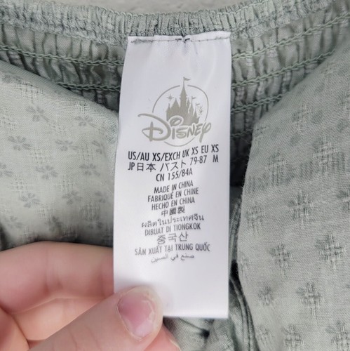 Disney Moana Green Floral and Polka Dot Jumpsuit Summer Romper Women's XS #3278 - Picture 5 of 6