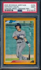 PSA 9 ANTHONY VOLPE 2020 Bowman Heritage Chrome ORANGE REFRACTOR #/25 RC MINT