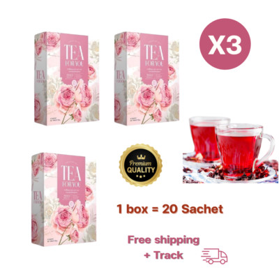 Kräutertee Rose Kamille Roselle gemischt pflegt Frauen 3x (20 Beutel 45g)