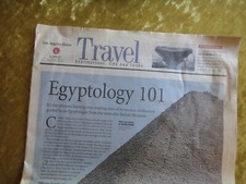 EGYPTIAN NEWSPAPER ARTICLE L.A. TIMES TRAVEL SECTION "EGYPTOLOGY 101" May 1999