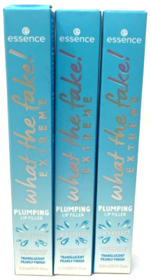 (3) Essence What The Fake! Extreme Plumping Lip Filler NIP 02 - Ice Ice Baby!