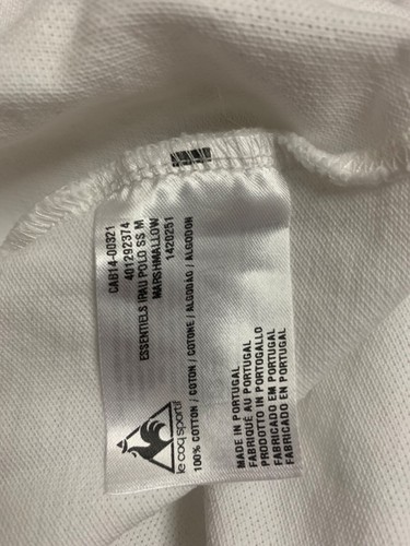 le coq sportif mens white polo shirt BNWT $99 2 XL - Picture 6 of 6