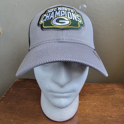 NFC North Champions New Era 9Forty Green Bay Packers Ball Cap Hat Trucker Gray