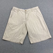 Woolrich Shorts Mens 33x10" Flat Front Tan Pockets Lightweight Cotton Logo