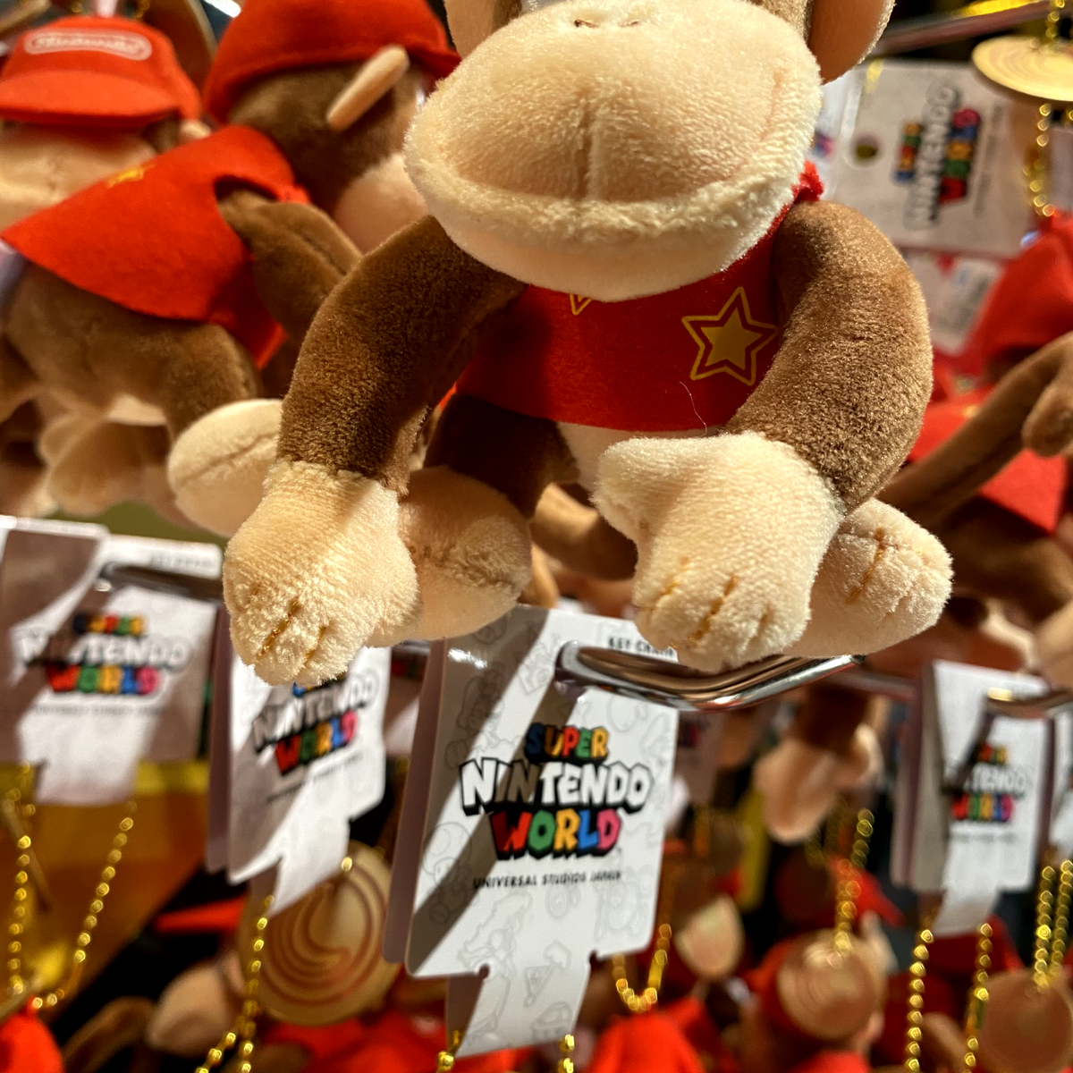 SUPER NINTENDO WORLD Diddy Kong stuffed animal keychain new