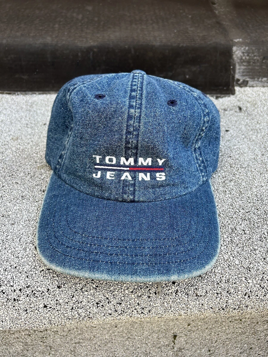 Vintage 90s Tommy Jeans Denim Hat Vtg Tommy Hilfiger Hat Sailing Logo eBay