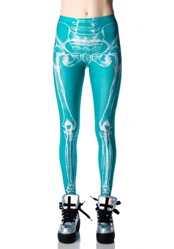 IRON FIST LADIES WISHBONE LEGGINGS TURQUOISE (B18C) - Bild 1 von 2