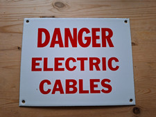 Nice old original used vintage enamel DANGER sign maybe British Rail ?