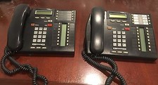 Lot of 2 USED Nortel T7316E Display Phone Telephone NT8B27JAAA Charcoal