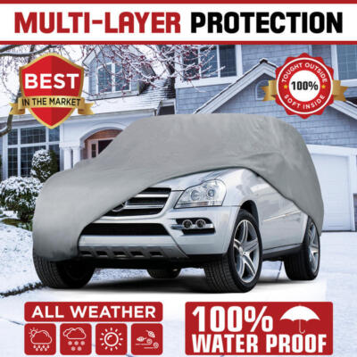 Multi-Layer Genuine Waterproof SUV/Van Cover for Auto Car Protect All Weather 2X