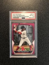 FREILI ENCARNACION 2023 1st Bowman Prospect Paper FUSCHIA #117 PSA 8.5 253/299