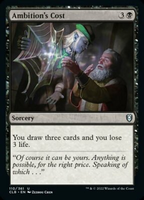 x4 Ambition's Cost U MTG Commander Legends: Battle for Baldur's Gate M/NM, Engli