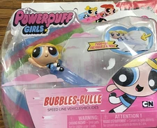 POWERPUFF GIRLS BUBBLES Cartoon Network SPEED LINE TOY FIGURE Spin Master NEW