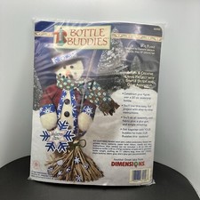 Vtg 1998 Dimensions Bottle Buddies 62156 Joe Flake Snowman Winter Felt Kit