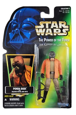 Star Wars Power of the Force Ponda Baba Action Figure 1996 Holo Black Beard New