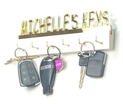 Custom Personalized Key Holder Hook Keys Wall Organizer Decor, A Great Gift! 