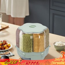 Müsliespender 6 Fach 8kg Getreidespender Drehbar Müslibehälter Vorratsbehälter
