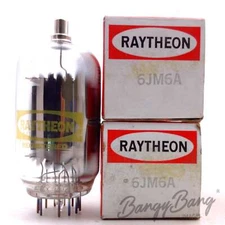 2 Raytheon 6JM6 Compactron Duodecar Power Output Color/BW TV  Valve- BangyBang T