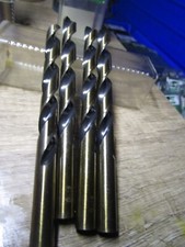  4 13/32" HSS 135  Split Point Black  Gold Finish FMT  Jobber Drill