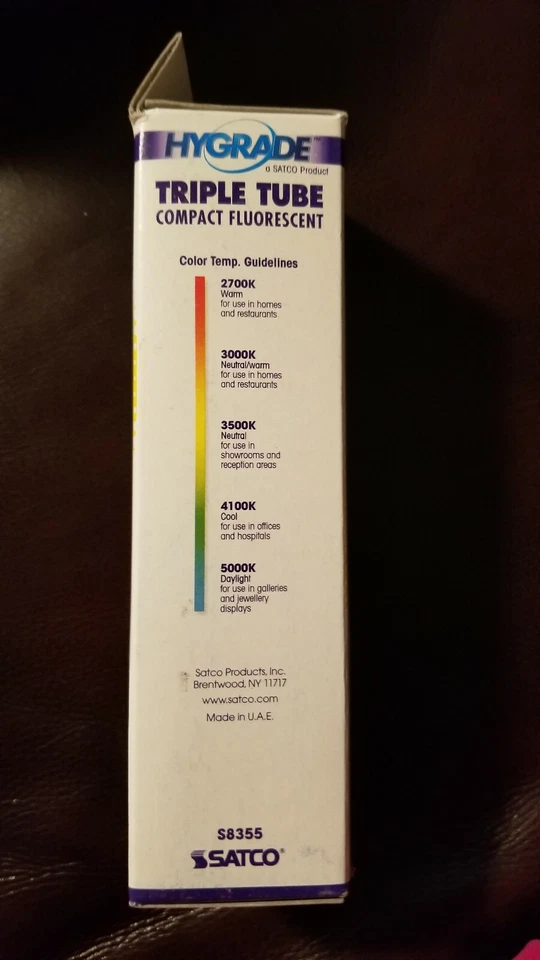 Satco S8355 CFT42W/4P/835 42W 4-Pin GX24q-4 T4 CFL 3500k Neutral White - Image 2 of 2