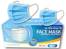 3-Ply Premium Face Mask Disposable Medical Surgical Dental Earloop Mouth Cover